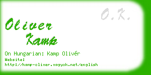 oliver kamp business card