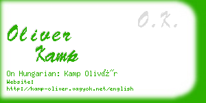 oliver kamp business card